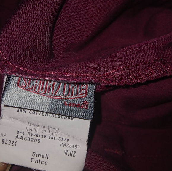 Scrubzone by Landau - Women's Burgundy/Wine Stretch Uniform Small Scrub Pants - Picture 2 of 8